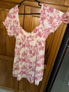 Liberty Love Pink Floral Short Dress